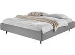Polsterbett HOME AFFAIRE "Lumira, rahmenhohes Design & wahweise Überlänge", grau, B:155cm H:40cm L:215cm, 94% Polyester, 6% Nylon, Betten, Polsterbett, inkl. 7-fache Einlegetiefenverstellung & saugroboterfreundliche Höhe