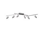 LUMICOUTURE LED Deckenstrahler "Risell", silber (aluminium,, holzfarben), 6, H: 14cm, 1 Stk., Leuchten, 2700 K, dimmbar, schwenkbar, Aluminium, LED Deckenstrahler
