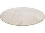 Hochflor-Teppich WECON HOME BASICS "Anna" Gr. 41, beige (creme), H:25mm Ø:200cm, Kunstfaser, Teppiche, Wohnzimmer, Schlafzimmer, Felloptik, sehr weich und flauschig, Uni