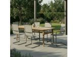 Gartensessel-Set 2-er Daisy Hellgrau aus Textilene/Metall