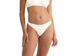 String SLOGGI "ZERO Feel Pure", Damen, Gr. M, weiß (silk weiß), Single Jersey, Obermaterial: 54% Modal, 24% Polyamid, 22% Elasthan, körpernah, Unterhosen String, dezenter Streifeneffekt, nahtlos, Stretch