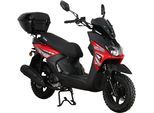 Motorroller GT UNION "Cross 2.0 125", rot (rot, schwarz), Motorroller, 85 km/h, Luftgekühlter Motor, B:75cm H:115cm L:204cm