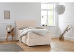 Boxspringbett OTTO HOME "Jenson", beige, B:128cm L:225cm, Struktur weich (85% Polyester/15% Nylon), Komplettbetten, Boxspringbett, in 4 Farben, 4 Breiten, 3 Matratzenarten in 2 Härtegraden, Topper