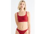 Bustier SLOGGI "ZERO Feel Bliss", Damen, Gr. M, N-Gr, rot (shanghai rot), Spitze, Obermaterial: 76% Polyamid, 24% Elasthan, BHs Bustier, mit herausnehmbaren, atmungsaktiven Pads und Stretch-Spitze