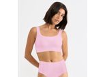 Bustier SLOGGI "ZERO Feel 2.0", Damen, Gr. XS, N-Gr, rosa (floral pink), Single Jersey, Obermaterial: 76% Polyamid, 24% Elasthan, BHs Bustier, mit herausnehmbaren Pads, leichter Halt, Mikrofaser
