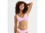 Bügelloser BH SLOGGI "ZERO Feel 2.0", Damen, Gr. XL, N-Gr, rosa (floral pink), Single Jersey, Obermaterial: 76% Polyamid, 24% Elasthan, BHs, mit herausnehmbaren, atmungsaktiven Pads, Lift-up Effekt
