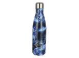 Thermische Waterfles Multi Maanprint | Blauwe RVS Levensdichte Fles