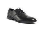 Pod Smyth Leren Heren Zwarte Veterschoenen