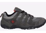 Hi-Tec Quadra II Heren Suède Wandelschoenen In Houtskool/Levendig Rood