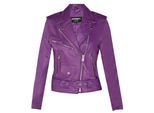 Dames rundleer bikerjack-Mansfield