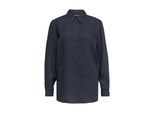 Langarmbluse GOLDNER "Kurzgröße Bequeme Damen Businessbluse", Damen, Gr. 24, blau (marine), Obermaterial: 100% Leinen LI., normal, Sonstiges, Blusen, Ohne