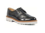 Pod Kortney Leder Damen Navy Lack Brogues Schuhe