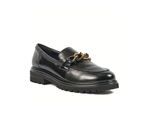 Pod Tate Kunstleder Damen Schwarz Loafers