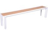 Sitzbank GARDEN PLEASURE "VENICE", braun (braun, weiß), B:36cm H:44cm T:180cm, Aluminium, Kunststoff, Sitzbänke, Sitzbank, ohne Arm- und Rückenlehnen