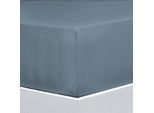 Bettlaken FLORELLA "EXCELLENT Jersey Elastan, 92% Baumwolle", blau (lagune), B:100cm L:220cm, Jersey, Obermaterial: 92% Baumwolle CO. 8% Elasthan EL., Bettlaken, Bettlaken