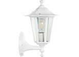 EGLO LED Wandleuchte "LATERNA 5 L16,5 x H32 x AL23 cm, Wandlampe für den Außenbereich", weiß, 1, H: 32cm, 1 Stk., Leuchten, Außen-Wandlampe, 1 flammig, aus Aluguss und Glas, E27, IP44, LED Wandleuchte