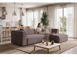 Ecksofa OTTO HOME "Merid L-Form, Sofa-Fix, B: 254 cm - OTTO. Verlässliche Qualität.", braun, B:254cm H:96cm T:160cm, 100% Polyester, Sofas, Ecksofa, Ottomane rechts/links, belastbar bis 460kg, nicht modulare Sofa