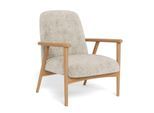 Polsterstuhl ACTONA GROUP "Polsterstuhl", beige (, matt eiche, matt eiche, beige), B:71cm H:83cm T:84cm, 100% Polyester, Stühle, Polsterstuhl, Stuhl mit Armlehne, beige, 71x84x83cm