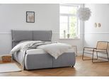 Polsterbett OTTO HOME "Jenson", grau, B:168cm L:225cm, Struktur weich (85% Polyester/15% Nylon), Betten, Polsterbett, als Bettgestell oder mit 3 Matratzenarten und Härtegraden