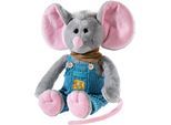 Kuscheltier HEUNEC "Latzhosen-Gang, Maus Kati Käse", bunt, Plüschfiguren, KinderB:18cm H:35cm T:15cm, Polyester, Kuscheltier, B:18cm H:35cm T:15cm