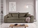 Schlafsofa COLLECTION AB "Mara, B: 249 cm, Liegefl. 139x195 cm", grün (olive), B:249cm H:42cm T:87cm, 100%Polyester, Sofas, Schlafsofa, Dauer-Schlaffunktion, Bettkasten & Federkern, wahlweise mit Topper