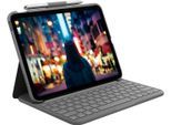 LOGITECH Tastatur "Slim Folio", grau (oxford, grau), B:19,5cm H:3cm T:27cm, Tastaturen, Tastatur