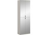 Schuhschrank HOME AFFAIRE "TRONDHEIM, Höhe 193 cm, 4 Spiegeltüren, 9 Fächer, 7 Einlegeböden", beige (kaschmir), B:61cm H:193cm T:34cm, Holzwerkstoff, Schränke, Schuhschrank, Schrank, Hochschramk, Mehrzweckschrank, Universalschrank, Flur, Diele