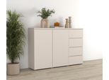 Highboard OTTO HOME "Modo, Breite 150 cm, moderne grifflose Kommode 2Türen/4 SK", kaschmire, kaschmire, B:150cm H:100cm T:34,5cm, Holzwerkstoff, Melamin, Sideboards, Highboard, Schubladenkommode mit viel Stauraum, Einlegeböden verstellbar
