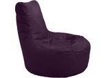 Sitzsack KINZLER "Chilly", lila (brombeer), B:78cm H:80cm, Polyester, Sitzsäcke, Sitzsack, Loungesessel, Uni Farben, mit Rückenlehne, Outdoor geeignet
