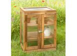 Mehrzweckschrank KIEHN-HOLZ "Pflanzschrank", braun (braun, transparent), B:58cm H:76cm T:43cm, Kunststoff, Massivholz, Schränke, Mehrzweckschrank, BxTxH: 58x43x76 cm