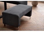 Polsterhocker EXXPO - SOFA FASHION "Intenso, Hocker, modern", grau (anthrazith), B:100cm H:50cm T:53cm, NaturLeder;Strukturstoff (Zusammensetzung: Polyester 100%);Luxus-Microfaser (Zusammensetzung: Aufgeflockte 100% Polyester Schicht mit Prägung);Cord (Zusammensetzung: Polyester 100%), Hocker, Polsterhocker, hohe Bodenfreiheit, frei im Raum stellbar, hoher Sitzkomfort