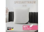 3-Kammer-Kopfkissen SPESSARTTRAUM "Bern Kissen 40x80cm, 80x80cm", weiß, B:80cm L:80cm, Bezug: 100% Baumwolle. Füllung Außenkammer: 60% Daunen, 40% Federn. Füllung Innenkammer: 100% Federn, Kopfkissen, 3-Kammer-Kopfkissen, Kissen Made in Germany und die Füllung ist zertifiziert vom Downpass