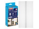 Insektenschutz-Tür TESA "Klett Fliegengitter Premium für Türen - ohne Bohren", weiß (rahmen: weiß gewebe: weiß), B:130cm H:250cm, Insektenschutzgitter, Insektenschutz-Tür, selbstklebende Insektenschutz - (2 x 65cm )120cm x 250cm
