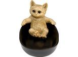 Schale KARE DESIGN "Bathing Cat 20cm", schwarz, B:20cm H:12cm T:12,5cm, Polyresin (Kunststein), Schüsseln, Schale, aus Polyresin