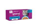Whiskas ® Multipack Portionsbeutel 1+ Fisch Auswahl 4 Varietäten in Gelee 80 x 85g