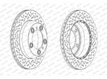 FERODO Bremsscheibe ddf2028c 299mm 20mm für Porsche