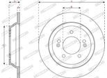 FERODO Bremsscheibe ddf3187c 284mm 10mm für KIA