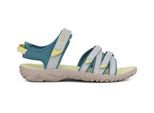 Sandale TEVA "TIRRA KIDS", Mädchen, Gr. 20, smoke blau, dawn grau, Synthetik, Textil, Schuhe Sandale, mit Klettverschluss, rutschfeste Gummilaufsohle, schnell trocknend