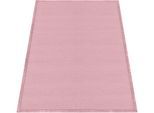 Teppich PACO HOME "Tatami 475", pink, B:100cm H:24mm L:200cm, Polyester, Teppiche, Teppich, Kurzflor, Uni-Farben, mit Memory Foam, waschbar