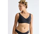 Bügelloser BH SLOGGI "ZERO Feel 2.0", Damen, Gr. XL, N-Gr, schwarz, Single Jersey, Obermaterial: 76% Polyamid, 24% Elasthan, matt, unifarben, BHs, atmungsaktive, herausnehmbare Pads, fester Halt, verstellbare Träger