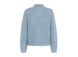 Strickpullover KAFFE "Strickpullover KAdolly", Damen, Gr. M, blau (windward blau), Obermaterial: 50% Baumwolle CO. 50% Polyacryl PAN., Pullover Strickpullover