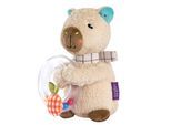Greifspielzeug FEHN "Capybara Clara, Rasselring Capybara", beige (beige, braun), Greifspielzeug, KinderB:5,5cm H:12,5cm, Plüsch, B:5,5cm H:12,5cm
