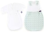 Babyschlafsack TRÄUMELAND "Set Wolke mint", Baby, Gr. 50/56, umlaufender Reißverschluss, grün, Obermaterial: 100% Baumwolle, Schlafsäcke