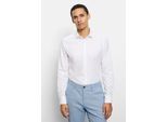 Businesshemd OLYMP "OLYMP Level Five 24/Seven, body fit, Modern Kent mit extra langem Arm", Herren, Gr. 39, Normaler Arm, weiß, 64% Baumwolle, 27% Polyester, 9% Elasthan, Hemden