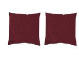 Dekokissen HOME WOHNIDEEN "ELMER 2ER PACK MIT FÜLLUNG" Gr. 2, rot (bordeaux, unifarben), B:50cm L:50cm, Polyester, Dekokissen_Sitzkissen_Kissenhüllen