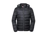 Russell Volwassenen Unisex Hooded Nano Jacket (Zwart)