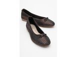Copos Leder Schleife Kappe Ballerina