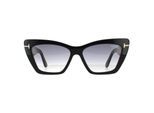 Tom Ford zonnebril Wyatt FT0871 01B Shiny Black Gray Smoke Gradiënt