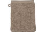 Waschhandschuh ROSS "Vita 4004", braun (cappuccino), B:16cm L:22cm, Frottier, Handtücher