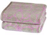 Handtücher ROSS "Blütenfond 9029", rosa (flanell, mauve), B:50cm L:100cm, Frottier, Obermaterial: 100% Baumwolle, Handtücher, aus feinster Mako-Baumwolle